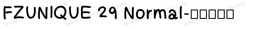 FZUNIQUE 29 Normal字体转换